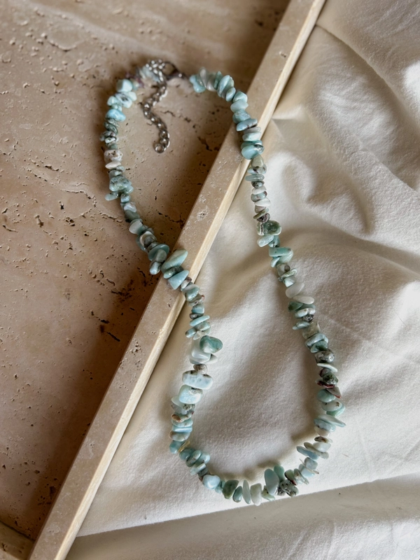 collana Chips Nic - Larimar